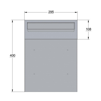 W3 poštová schránka RAL9006