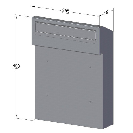 W3 poštová schránka RAL7016 / nerez