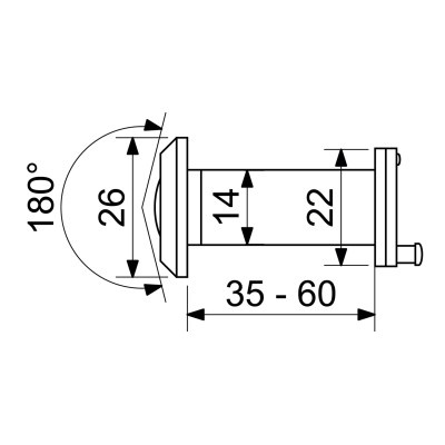 RVW.G.35-60.BZP.NI protipožiarne kukátko