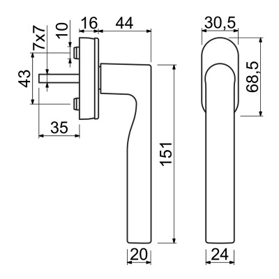 RHW.167.F9016 kľučka na okno