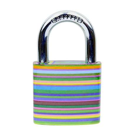 RV.OVAL.38.JU3 visiaci zámok s pruhmi