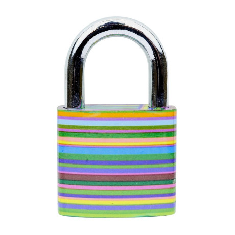 RV.OVAL.38.JU3 visiaci zámok s pruhmi