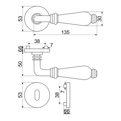 RK.E16.BERGAMO.BB.AS kľučka na dvere