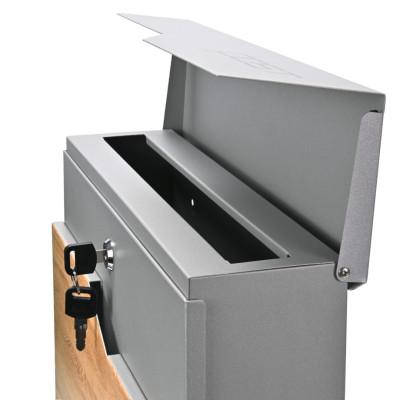 S3637 poštová schránka strieborná + imit.dreva