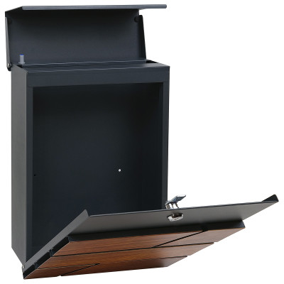 BK.524.WO.AM poštová schránka antracit + drevo