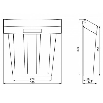 PH plastová poštová schránka šedá