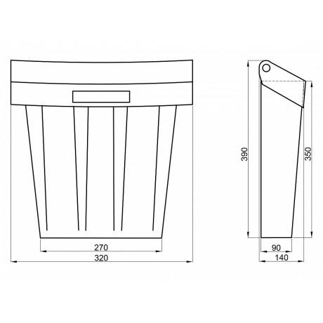 PH plastová poštová schránka šedá