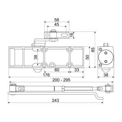 RZ.903.S dverový zatvárač Richter Czech