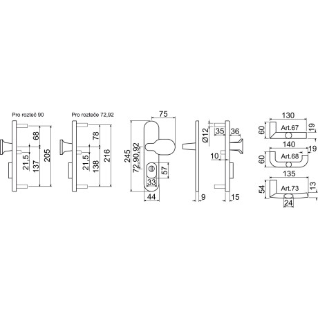 R.701.ZB.CE.TB4 bezpečnostné kovanie