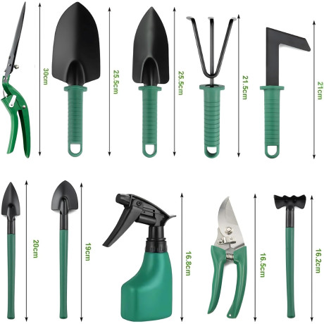 D3010 set záhradného náradia 10ks v kufríku