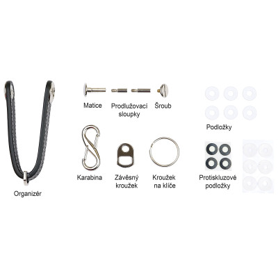 RP.ORGANIZER.B.CRN kožená kľúčenka