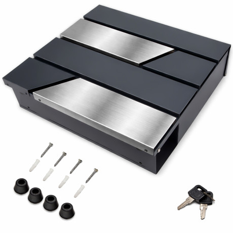 D3711 poštová schránka antracit + nerez