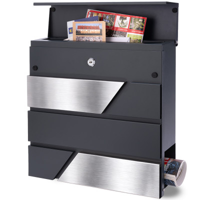 D3711 poštová schránka antracit + nerez