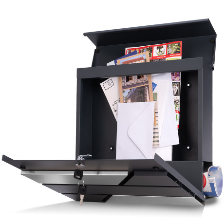 D3711 poštová schránka antracit + nerez