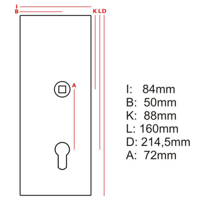 Kapsa zámku široká + zadlabací zámok  Kapsa zámku široká + zadlabací zámok