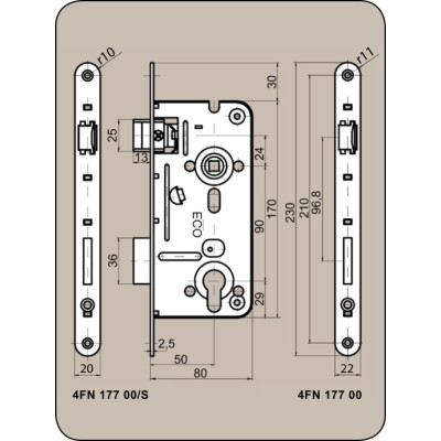 Zámok stavebný V80/90/50 na vložku