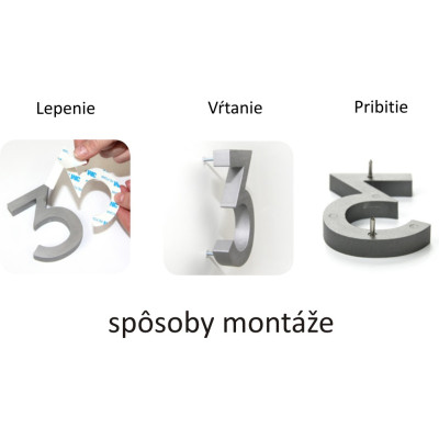 Číslo "9" 3D 100mm Al Číslo "9" 3D 100mm Al