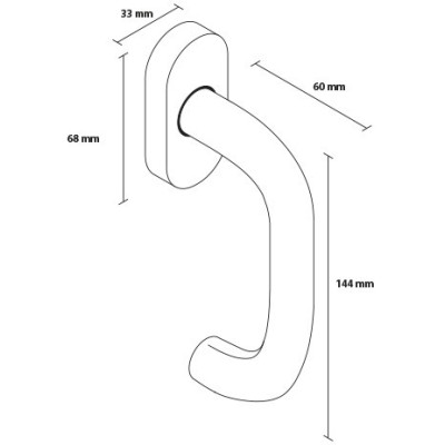 JOVI okenná kľučka nerez JOVI okenná kľučka nerez