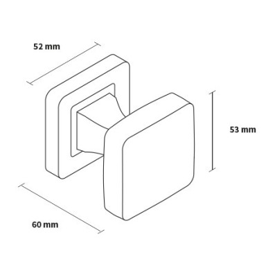 Guľa štvorcová chróm Guľa štvorcová chróm
