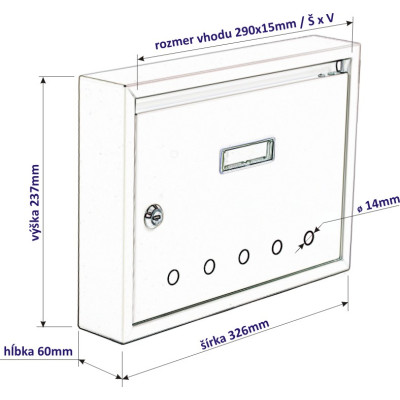 poštová schránka PANEL malá poštová schránka PANEL malá