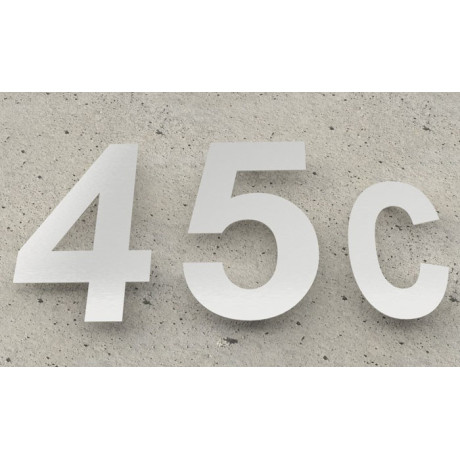 číslo "4" 155mm nerez 