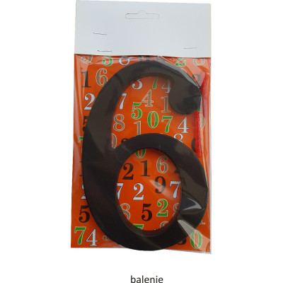 domove číslo 180mm čierne "3" domove číslo 180mm čierne "3"