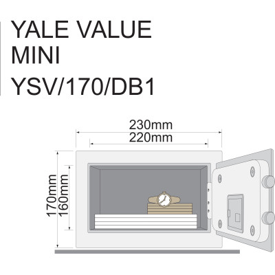 YALE VALUE SAFE mini čierny YALE VALUE SAFE mini čierny