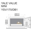 Yale Value Safe mini ružový