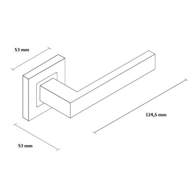 TOPAZ kľučka rozetová čierna TOPAZ kľučka rozetová čierna