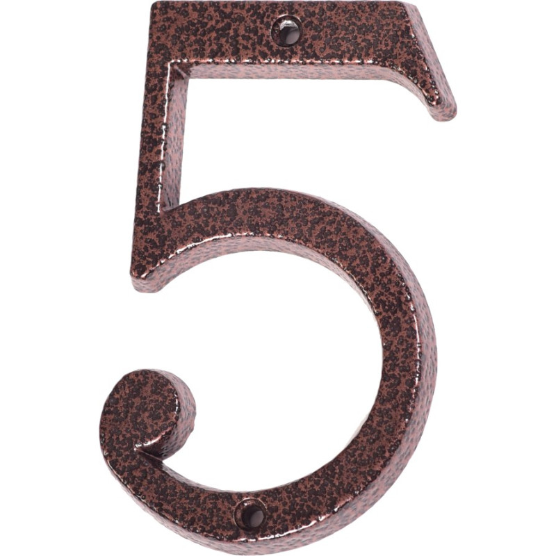 Číslo " 5 " medený antik 120mm Číslo " 5 " medený antik 120mm