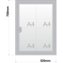 Informačná vitrína s otváracími dverami 520 x700