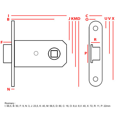Z006 zámok so strelkou