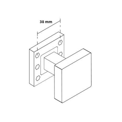 Guľa štvorcová čierna pár SGKOCZ Guľa štvorcová čierna pár SGKOCZ
