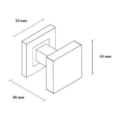 Guľa štvorcová čierna pár SGKOCZ Guľa štvorcová čierna pár SGKOCZ