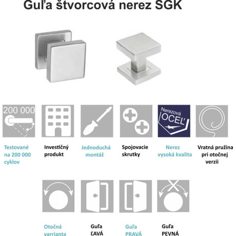 Guľa štvorcová nerez