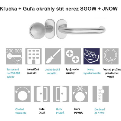 JOVI U kľučka + guľa nerez JOVI U kľučka + guľa nerez
