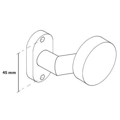 Guľa oválny štít vyhnutá plochá nerez PGOW Guľa oválny štít vyhnutá plochá nerez PGOW