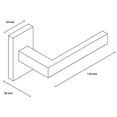 TOPAZ kľučka na dvere nerez STPR