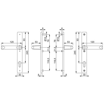 Hoppe LONDON 30mm kľučka F4 bronz