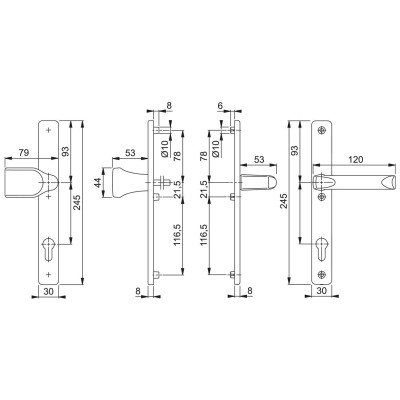 Hoppe LONDON 30mm kľučka-madlo F4 bronz Hoppe LONDON 30mm kľučka-madlo F4 bronz