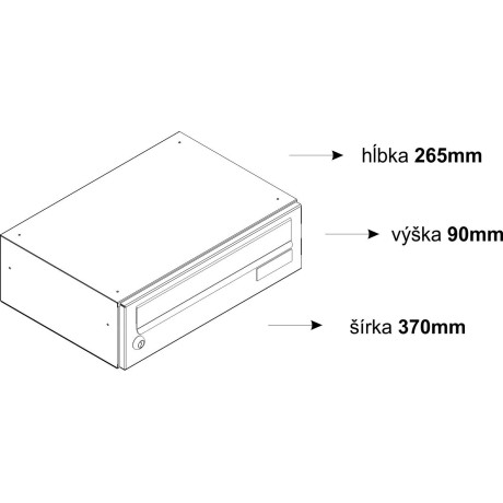 SJ 370/90 poštová schránka jednostranná RAL