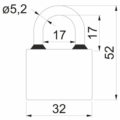 RV oval 32mm SU visiaci zámok RV oval 32mm SU visiaci zámok
