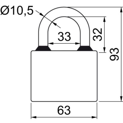 RV oval 63 visiaci zámok  RV oval 63 visiaci zámok