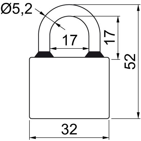 RV.OVAL.32.SET3 SET 3ks visiacich zámkov