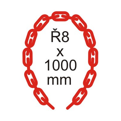 Bezpečnostná reťaz Ø 8mm x 1000mm