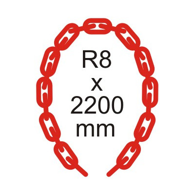 Bezpečnostná reťaz Ø 8mm x 2200mm