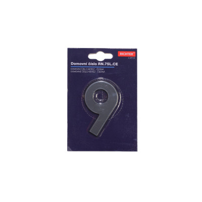 RN.75L číslo "6" 75 mm čierné matné RN.75L číslo "6" 75 mm čierné matné