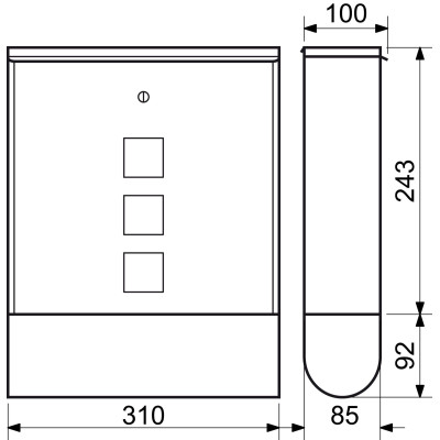 BK.210.HM poštová schránka BK.210.HM poštová schránka