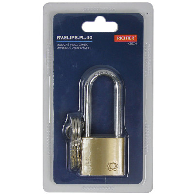 RV.ELIPS.PL.40 visiaci zámok mosadz RV.ELIPS.PL.40 visiaci zámok mosadz