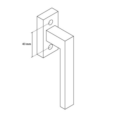 TOPAZ kľučka okenná čierna KOTCZ TOPAZ kľučka okenná čierna KOTCZ